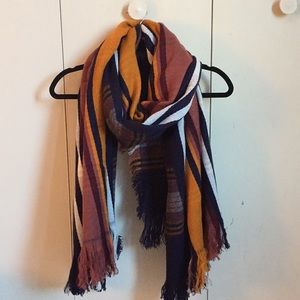 Beautiful multicolor double sided blanket scarf